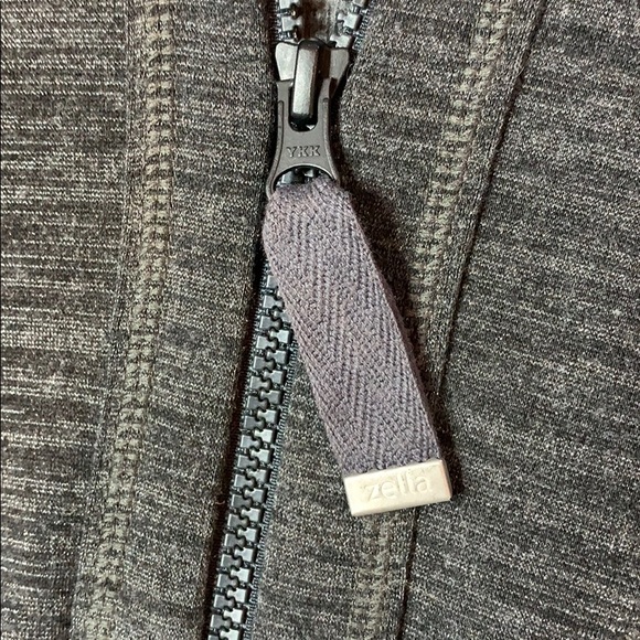 Zella Full Zip Metallic Gray Hooded Jacket - Picture 9 of 16